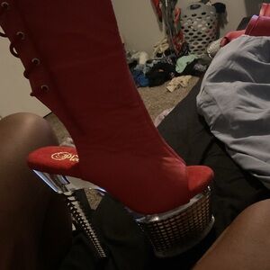 Pleaser Red High Heels